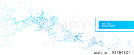 Abstract polygonal vector background with connecting dots and lines. Digital data visualization. Abstract polygonal vector background with connecting dots and lines. Digital data visualization. 93764834