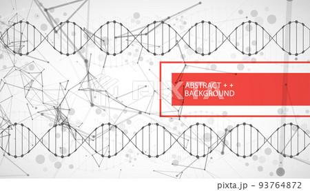 Science template, wallpaper or banner with a DNA molecules. Vector illustration Science template, wallpaper or banner with a DNA molecules. Vector illustration 93764872