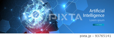 Artificial Intelligence concept. Creative brain concept background. Vector science illustration. Artificial Intelligence concept. Creative brain concept background. Vector science illustration. 93765141