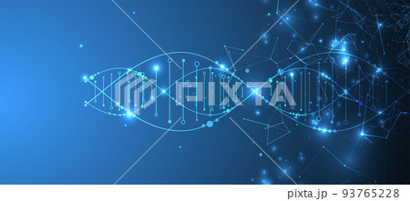 Science template, wallpaper or banner with a DNA molecules. Vector illustration Science template, wallpaper or banner with a DNA molecules. Vector illustration 93765228