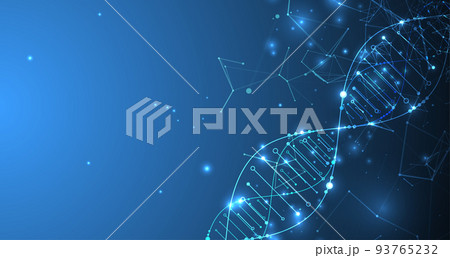 Science template, wallpaper or banner with a DNA molecules. Vector illustration Science template, wallpaper or banner with a DNA molecules. Vector illustration 93765232