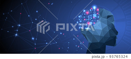Artificial Intelligence concept. Creative brain concept background. Vector science illustration. Artificial Intelligence concept. Creative brain concept background. Vector science illustration. 93765324