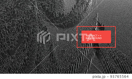 Square pattern. Wireframe landscape background. Futuristic vector illustration. Square pattern. Wireframe landscape background. Futuristic vector illustration. 93765564