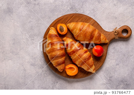 French croissant. Freshly baked croissants French croissant. Freshly baked croissants 93766477