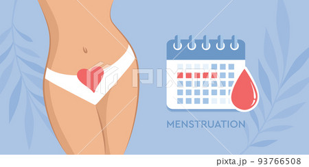 female body menstruation hygiene calendar woman illustration 93766508
