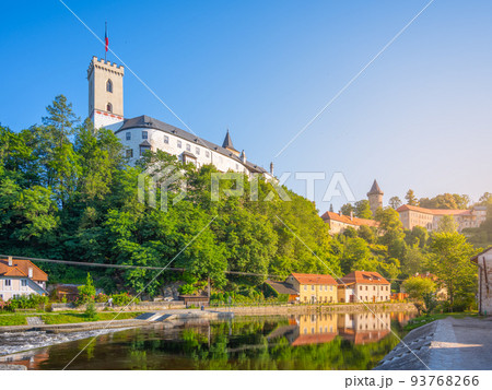 Rozmberk Castle above Vltava River Rozmberk Castle above Vltava River 93768266