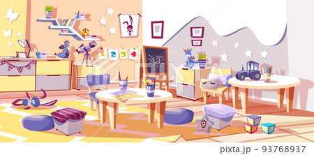 Kids nursery or kindergarten room vector interior Kids nursery or kindergarten room vector interior 93768937