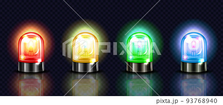 Siren alarm color lights 3D vector illustration 93768940