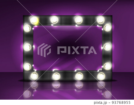 Makeup mirror with lamps vector illustration Makeup mirror with lamps vector illustration 93768955