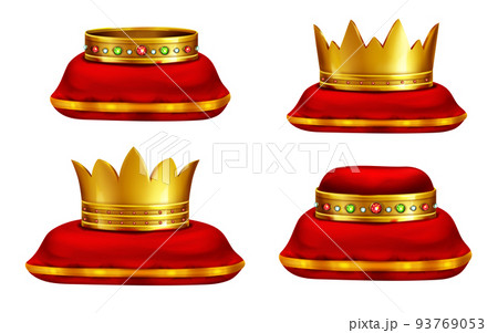 King or queen headwear realistic vector collection 93769053