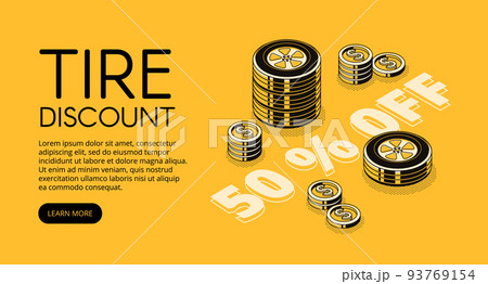 Car service tire store discount vector illustration 93769154