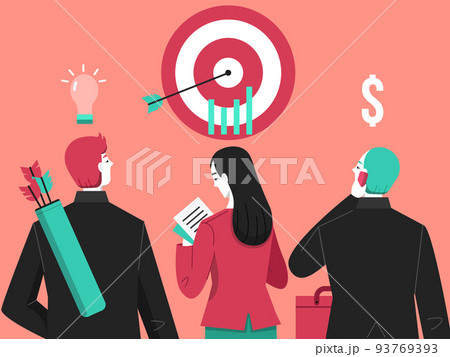 Business target archer vector illustration Business target archer vector illustration 93769393