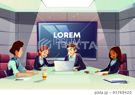 Business team meeting in conference room vector Business team meeting in conference room vector 93769420