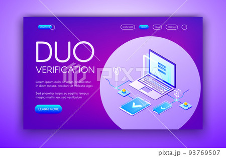 Duo verification technology vector illustration 93769507
