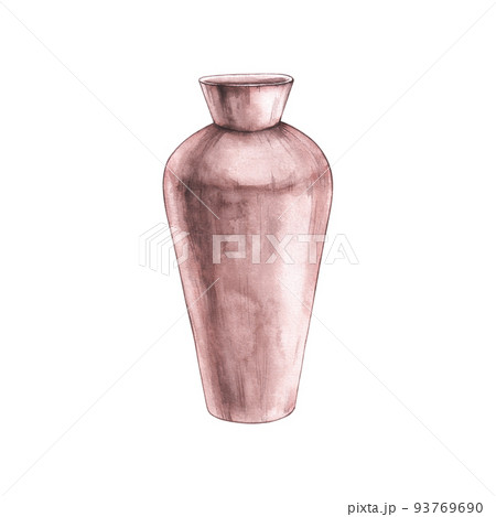 Watercolor clay vase for flowers Watercolor clay vase for flowers 93769690