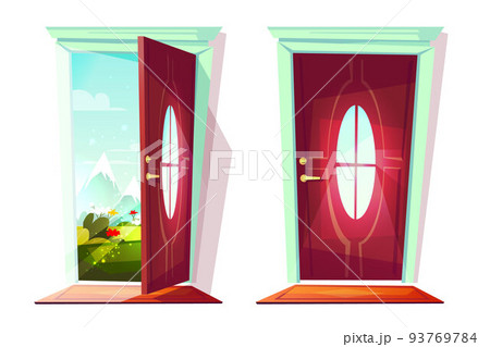 Door of house entrance vector illustration 93769784