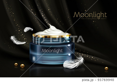 Night cream for sensitive skin realistic vector Night cream for sensitive skin realistic vector 93769940