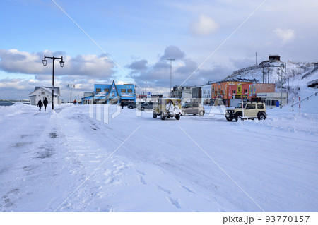 冬の北海道稚内市の風景 93770157