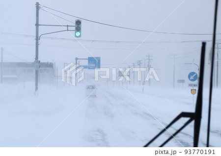 冬の北海道稚内市の風景 93770191