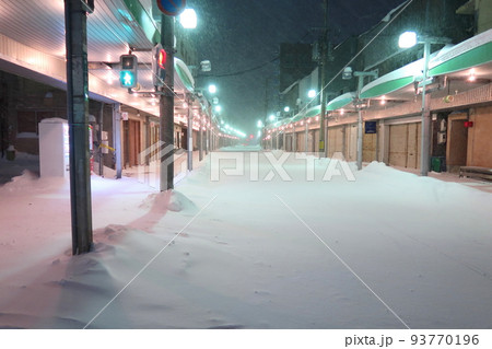 冬の北海道稚内市の風景 93770196