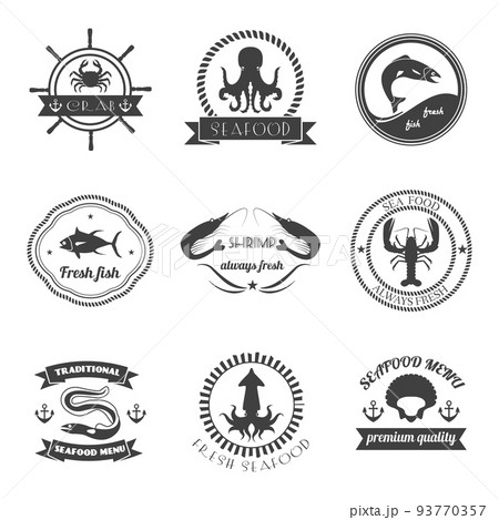 Sea Food Label Set Sea Food Label Set 93770357