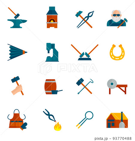 Blacksmith Icon Flat 93770488
