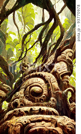 Mayan style ancient culture background 93770978