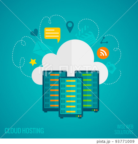 Hosting Concept Flat Hosting Concept Flat 93771009
