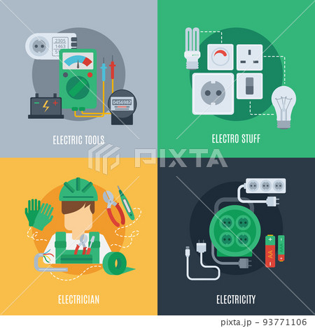 Electricity Flat Icons Electricity Flat Icons 93771106