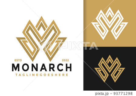 Letter MM, M Luxury Crown Monogram Logo Emblem Stock Vector - Illustration  of graphic, letters: 213216906