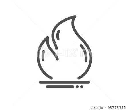 Fire energy line icon. Heating power energy...のイラスト素材 [93773555] - PIXTA