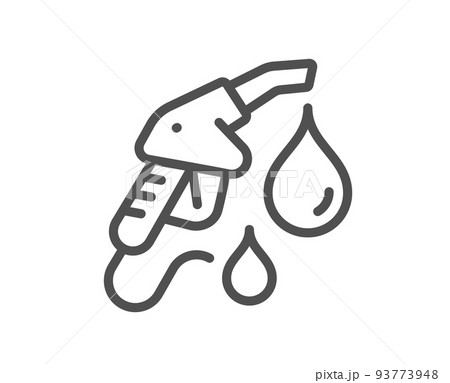 Petrol station line icon. Filling gas station sign. Diesel fuel symbol. Quality design element. Linear style petrol station icon. Editable stroke. Vector Petrol station line icon. Filling gas station sign. Diesel fuel symbol. Quality design element. Linear style petrol station icon. Editable stroke. Vector 93773948