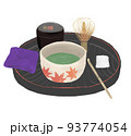 抹茶セット　紅葉　紫 93774054