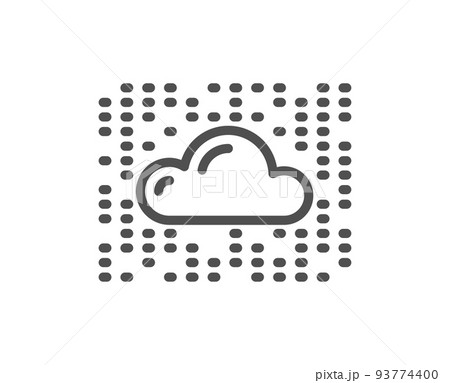 Cloud computing system line icon. Internet data storage sign. File hosting technology symbol. Quality design element. Linear style cloud system icon. Editable stroke. Vector Cloud computing system line icon. Internet data storage sign. File hosting technology symbol. Quality design element. Linear style cloud system icon. Editable stroke. Vector 93774400
