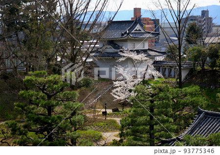 世界遺産　本離宮二条城　天守閣跡より西南隅櫓を望む 93775346