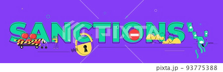Sanctions Flat Text Composition 93775388