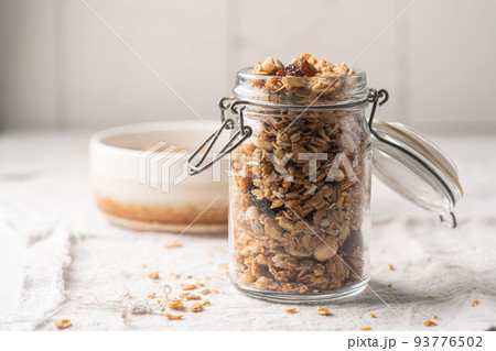 Delicious homemade granola 93776502
