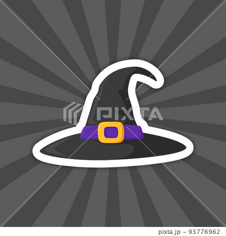 Note sticker with Wizard Hat, vector 93776962