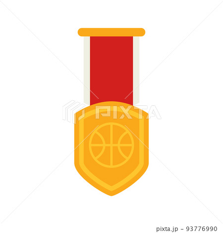 Gold medal with ribbon. Vector illustration Gold medal with ribbon. Vector illustration 93776990