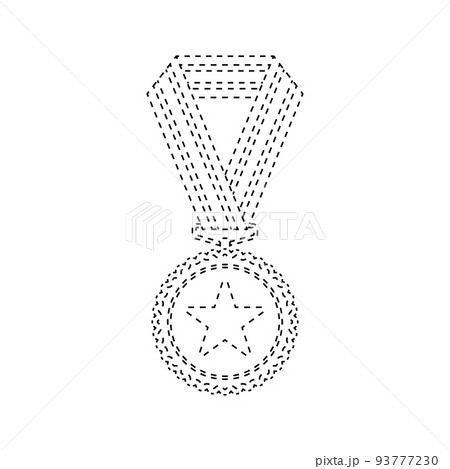 Medal tracing worksheet for kids Medal tracing worksheet for kids 93777230