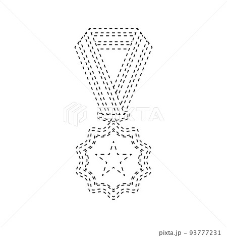 Medal tracing worksheet for kids Medal tracing worksheet for kids 93777231