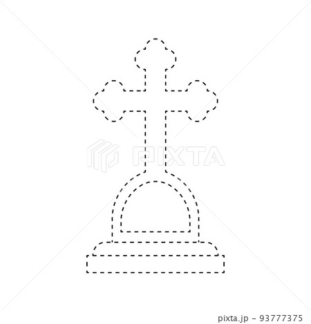 Tombstone tracing worksheet for kids 93777375