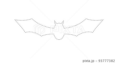 Bat tracing worksheet for kids Bat tracing worksheet for kids 93777382