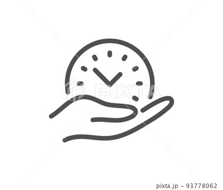 Safe time line icon. Clock sign. Office management symbol. Quality design element. Linear style safe time icon. Editable stroke. Vector Safe time line icon. Clock sign. Office management symbol. Quality design element. Linear style safe time icon. Editable stroke. Vector 93778062