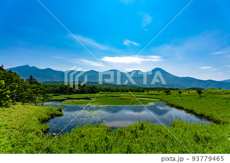 知床五湖 一湖から見る知床連山 知床五湖 一湖から見る知床連山 93779465
