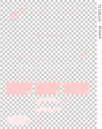 簡單的花卉框架集 簡單的花卉框架集 93780132