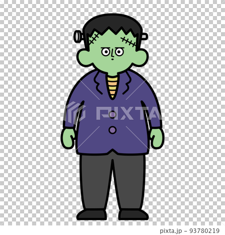 A simple Frankenstein illustration that is easy to use for Halloween 93780219