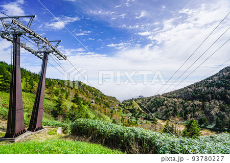 草津国際スキー場 山頂駅からの景色(2016年) 草津国際スキー場 山頂駅からの景色(2016年) 93780227