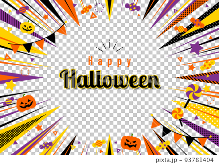 Halloween concentration line frame 93781404