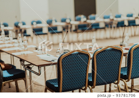 Empty corporate conference room before business meeting 93781706